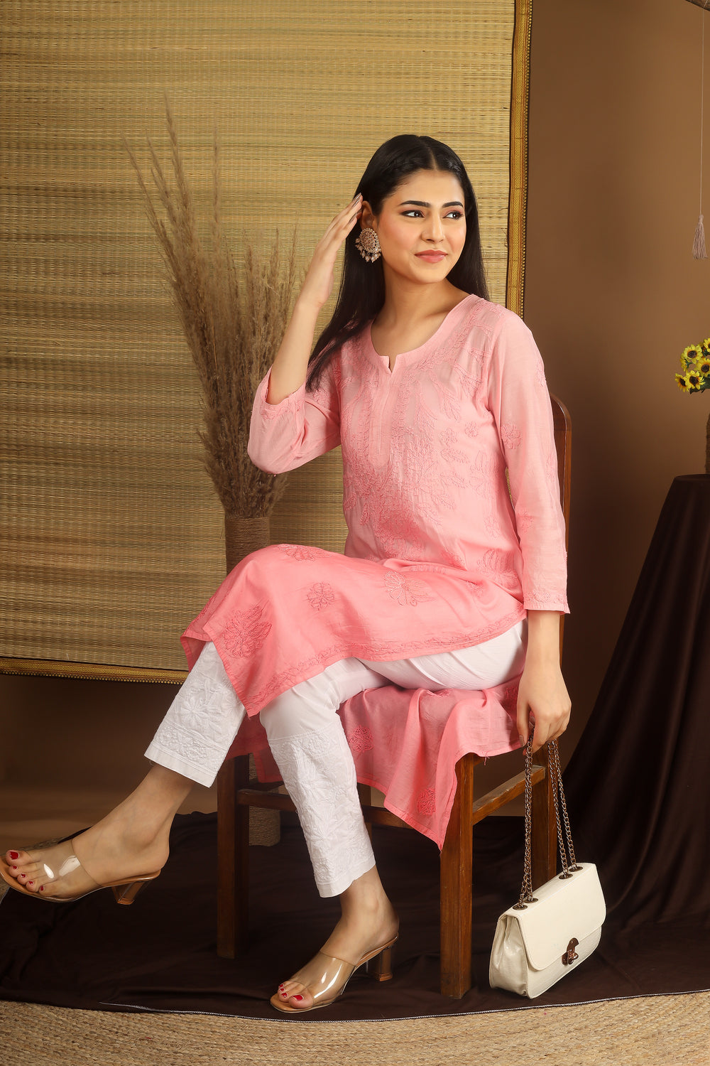 Inayah Premium Tie-Dye Hand Embroidered Kurta