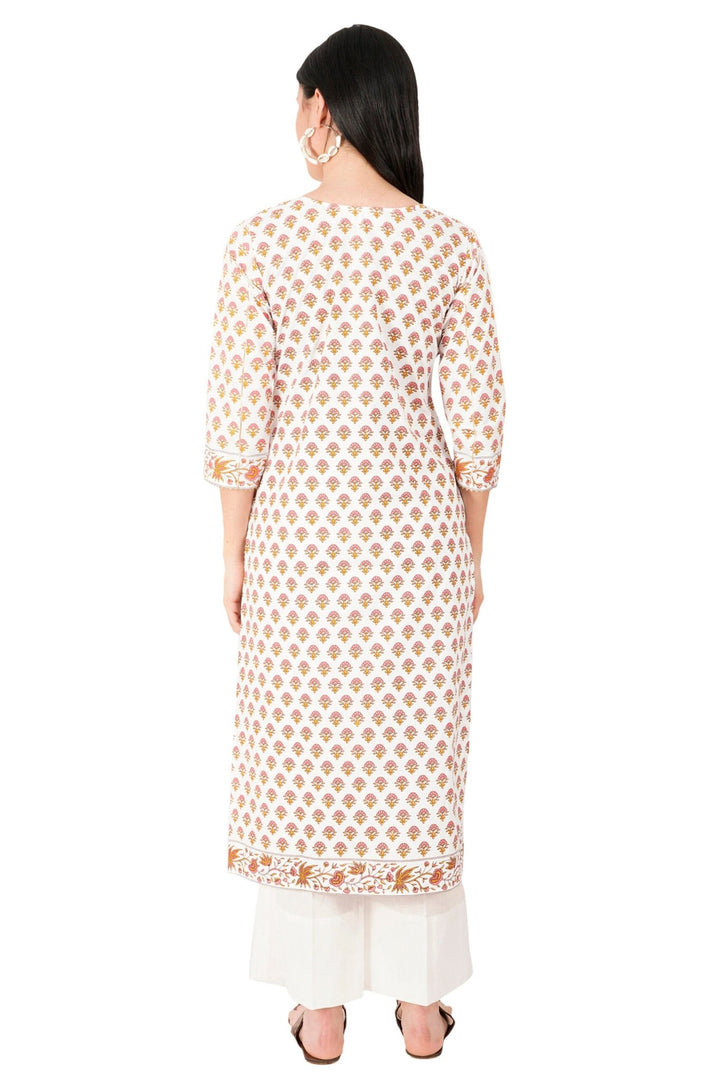 Kashmiri Embroidered Kurta - Ksona | Elegant Hand - Embroidered Cotton Kurta Set with Plazo and Dupatta, Perfect for Festive Occasions | Customized Kashmiri Embroidered Kurta Set