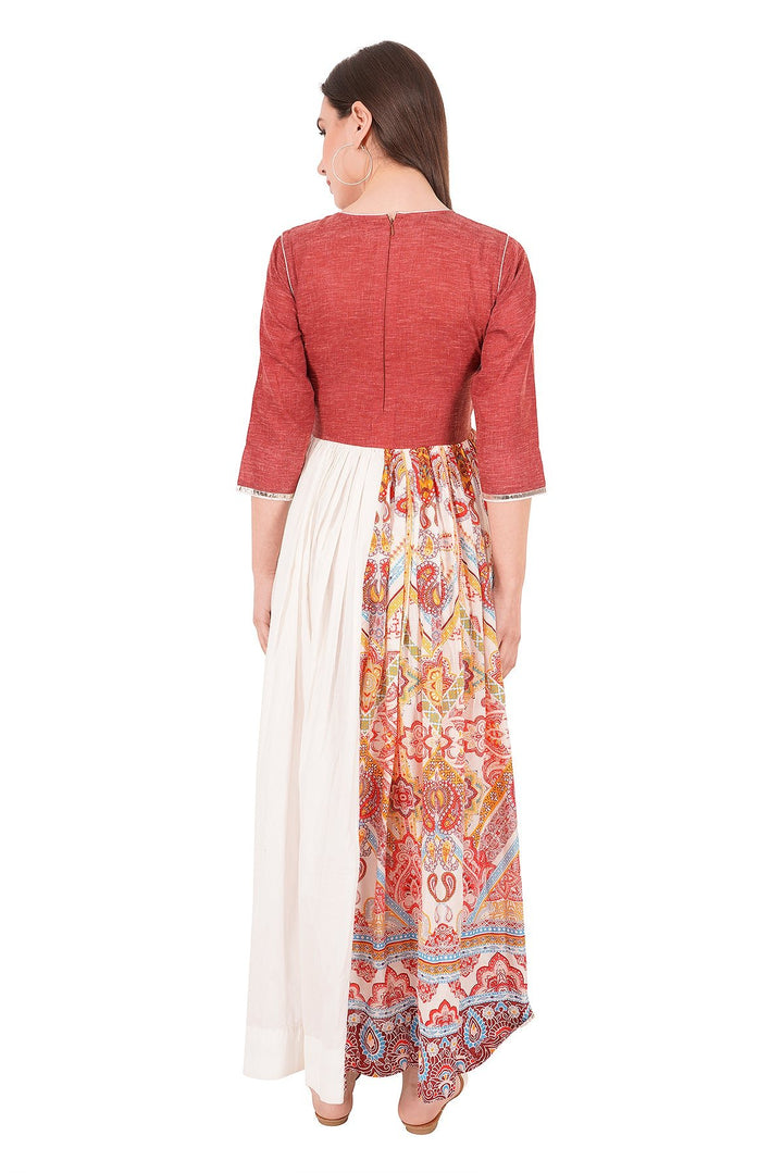 Kashmiri Embroidered Kurta - Ksona | Elegant Hand - Embroidered Cotton Kurta Set with Plazo and Dupatta, Perfect for Festive Occasions | Customized Kashmiri Embroidered Kurta Set