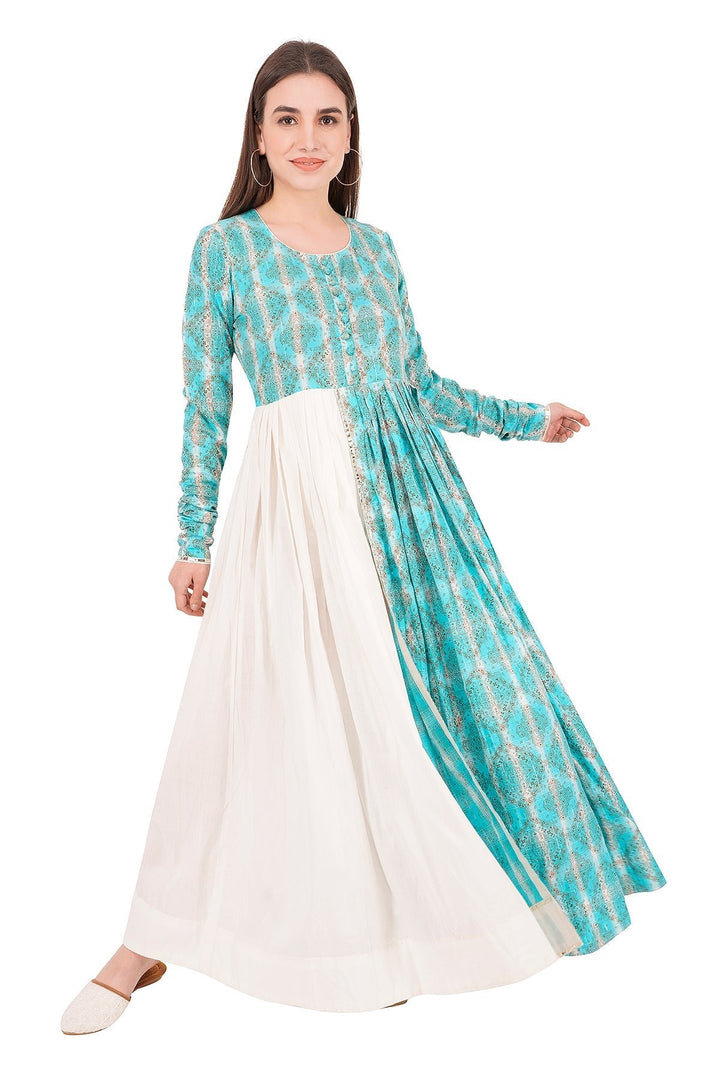 Kashmiri Embroidered Kurta - Ksona | Elegant Hand - Embroidered Cotton Kurta Set with Plazo and Dupatta, Perfect for Festive Occasions | Customized Kashmiri Embroidered Kurta Set