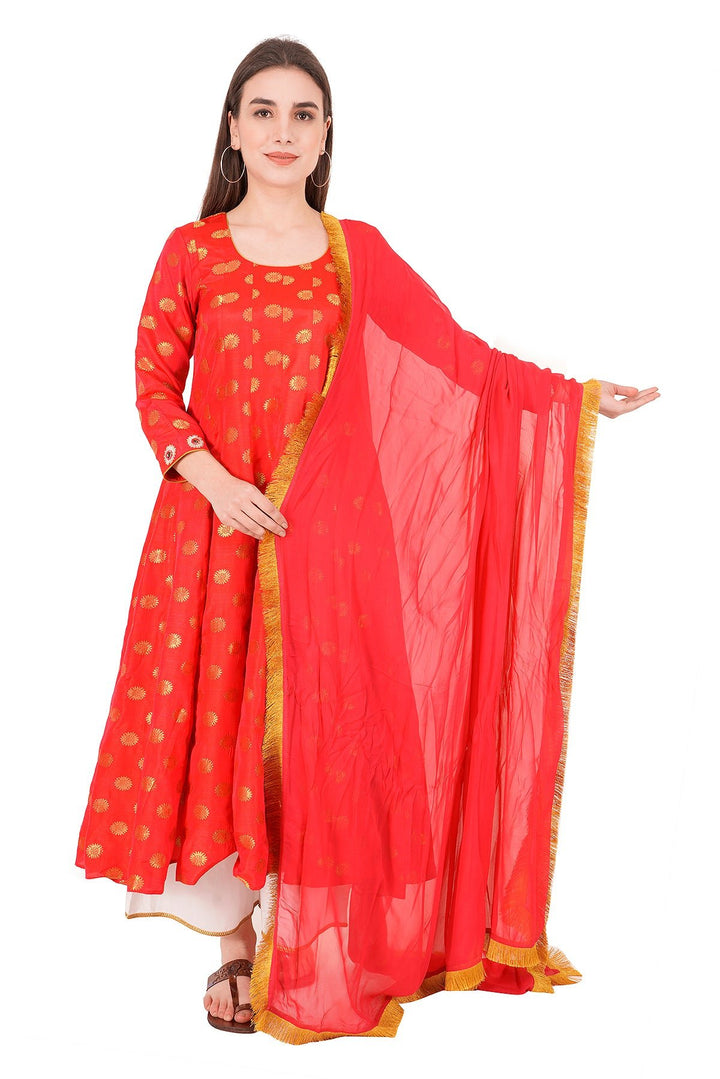 Kashmiri Embroidered Kurta - Ksona | Elegant Hand - Embroidered Cotton Kurta Set with Plazo and Dupatta, Perfect for Festive Occasions | Customized Kashmiri Embroidered Kurta Set