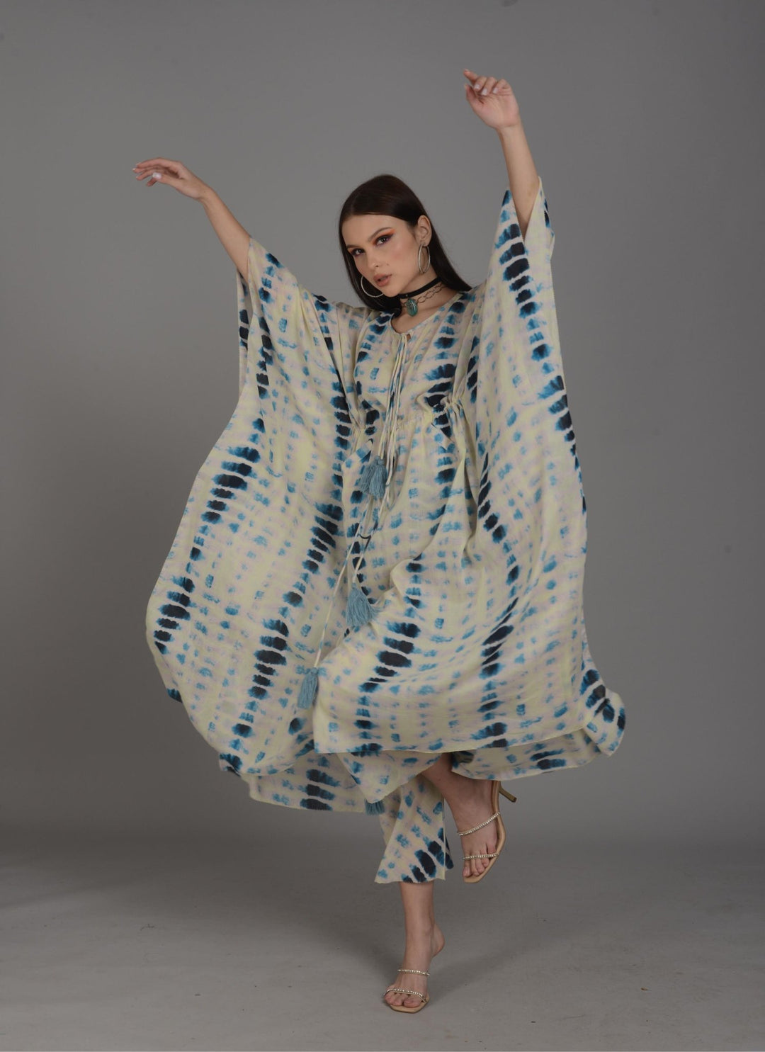 Kashmiri Embroidered Kurta - Ksona | Elegant Hand - Embroidered Cotton Kurta Set with Plazo and Dupatta, Perfect for Festive Occasions | Customized Kashmiri Embroidered Kurta Set