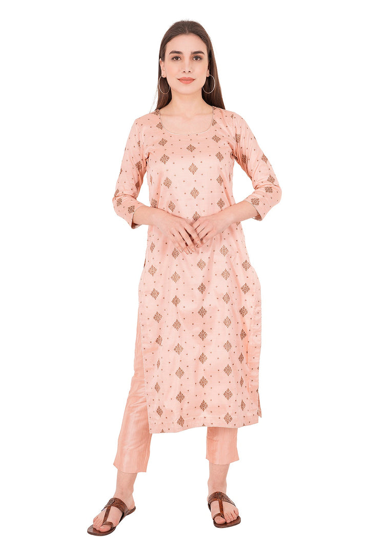 Kashmiri Embroidered Kurta - Ksona | Elegant Hand - Embroidered Cotton Kurta Set with Plazo and Dupatta, Perfect for Festive Occasions | Customized Kashmiri Embroidered Kurta Set
