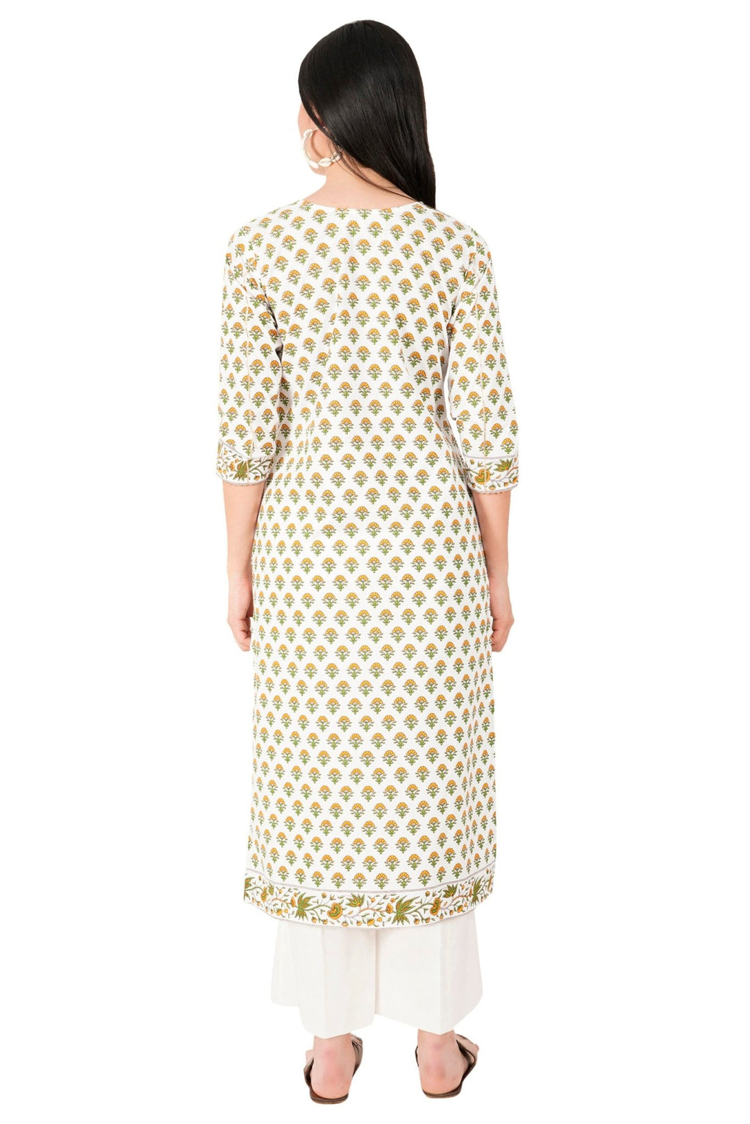 Kashmiri Embroidered Kurta - Ksona | Elegant Hand - Embroidered Cotton Kurta Set with Plazo and Dupatta, Perfect for Festive Occasions | Customized Kashmiri Embroidered Kurta Set