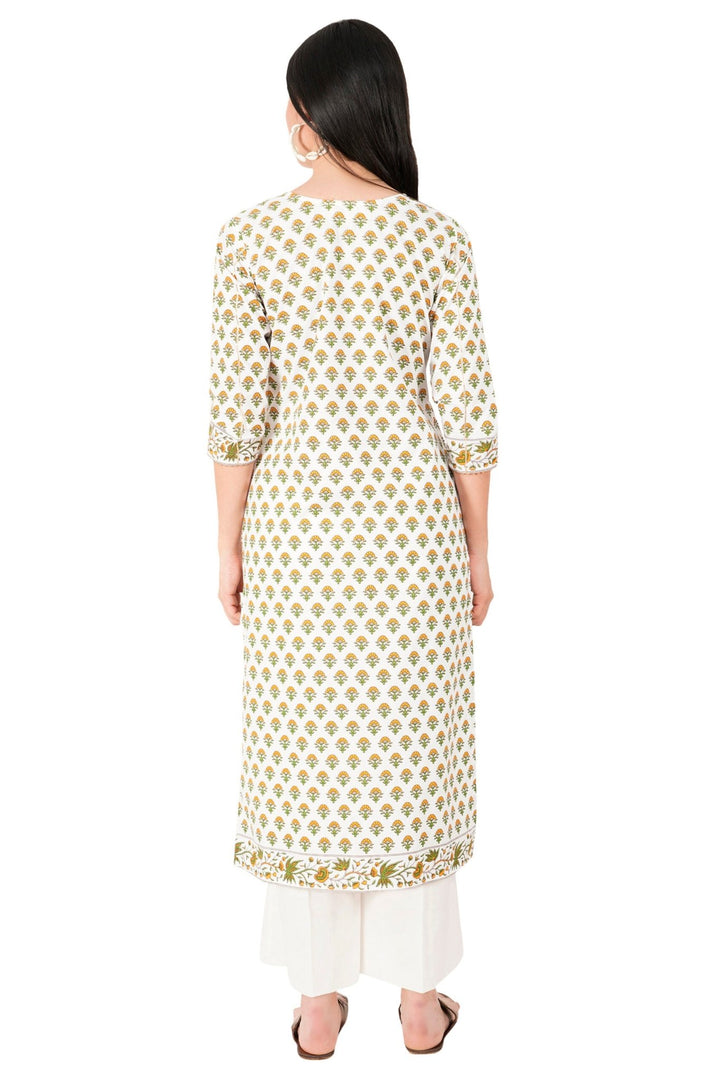 Kashmiri Embroidered Kurta - Ksona | Elegant Hand - Embroidered Cotton Kurta Set with Plazo and Dupatta, Perfect for Festive Occasions | Customized Kashmiri Embroidered Kurta Set