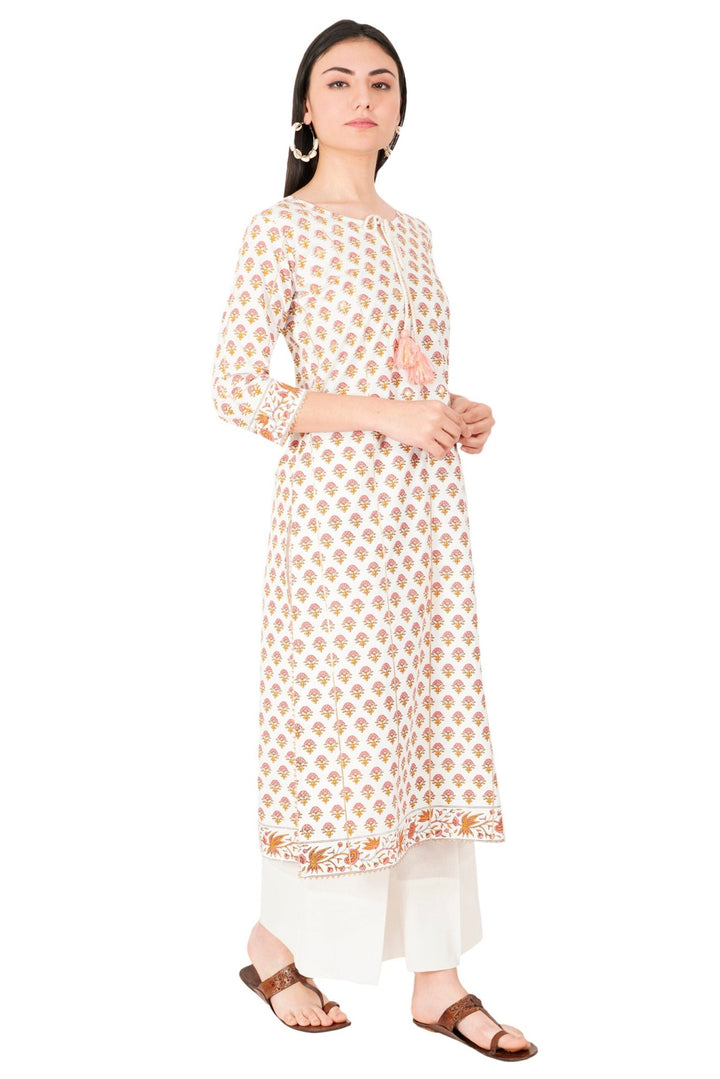 Kashmiri Embroidered Kurta - Ksona | Elegant Hand - Embroidered Cotton Kurta Set with Plazo and Dupatta, Perfect for Festive Occasions | Customized Kashmiri Embroidered Kurta Set