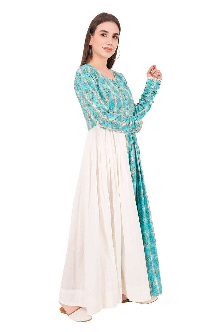 Kashmiri Embroidered Kurta - Ksona | Elegant Hand - Embroidered Cotton Kurta Set with Plazo and Dupatta, Perfect for Festive Occasions | Customized Kashmiri Embroidered Kurta Set