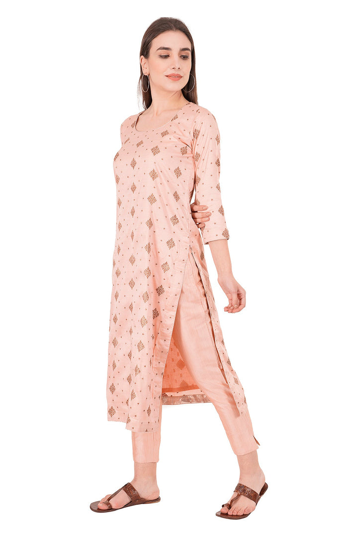 Kashmiri Embroidered Kurta - Ksona | Elegant Hand - Embroidered Cotton Kurta Set with Plazo and Dupatta, Perfect for Festive Occasions | Customized Kashmiri Embroidered Kurta Set