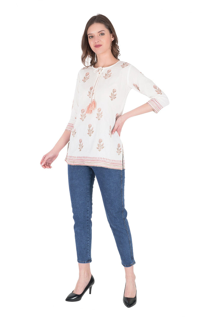 Kashmiri Embroidered Kurta - Ksona | Elegant Hand - Embroidered Cotton Kurta Set with Plazo and Dupatta, Perfect for Festive Occasions | Customized Kashmiri Embroidered Kurta Set