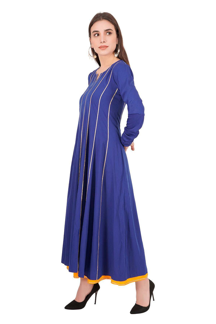 Kashmiri Embroidered Kurta - Ksona | Elegant Hand - Embroidered Cotton Kurta Set with Plazo and Dupatta, Perfect for Festive Occasions | Customized Kashmiri Embroidered Kurta Set