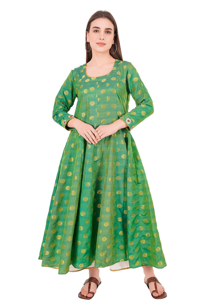 Kashmiri Embroidered Kurta - Ksona | Elegant Hand - Embroidered Cotton Kurta Set with Plazo and Dupatta, Perfect for Festive Occasions | Customized Kashmiri Embroidered Kurta Set