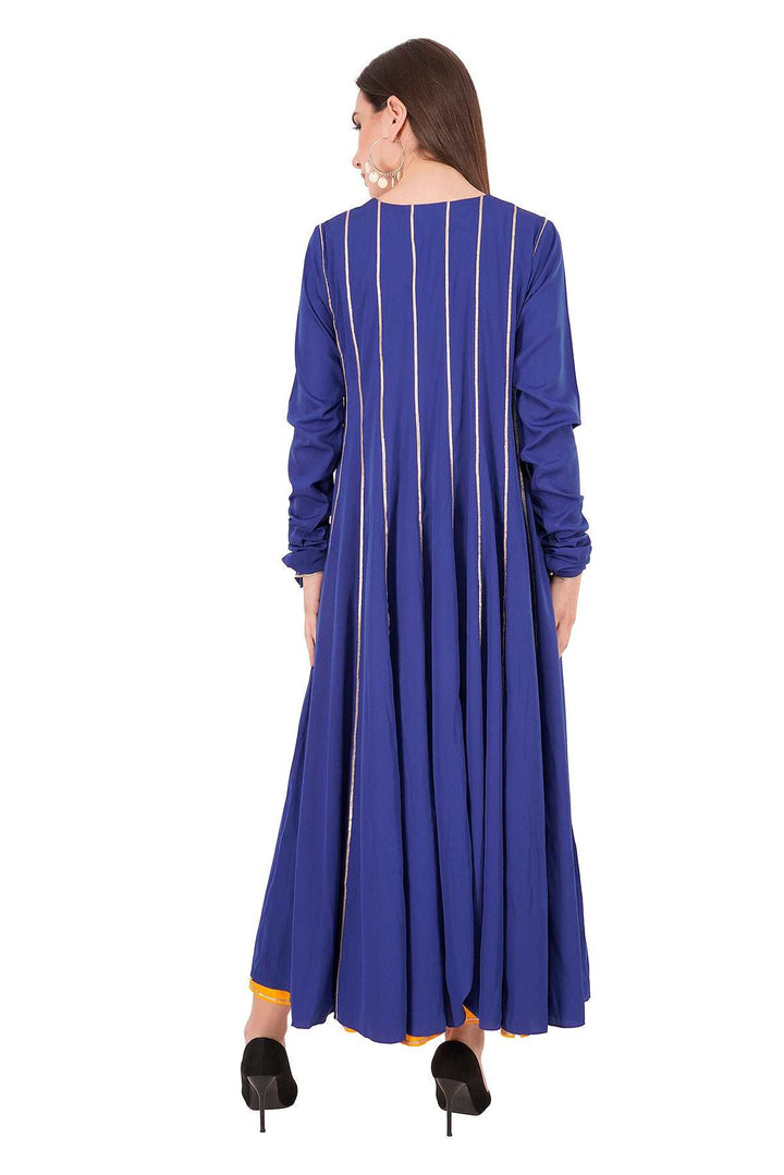 Kashmiri Embroidered Kurta - Ksona | Elegant Hand - Embroidered Cotton Kurta Set with Plazo and Dupatta, Perfect for Festive Occasions | Customized Kashmiri Embroidered Kurta Set