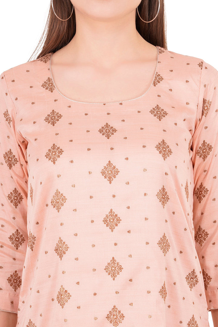Kashmiri Embroidered Kurta - Ksona | Elegant Hand - Embroidered Cotton Kurta Set with Plazo and Dupatta, Perfect for Festive Occasions | Customized Kashmiri Embroidered Kurta Set