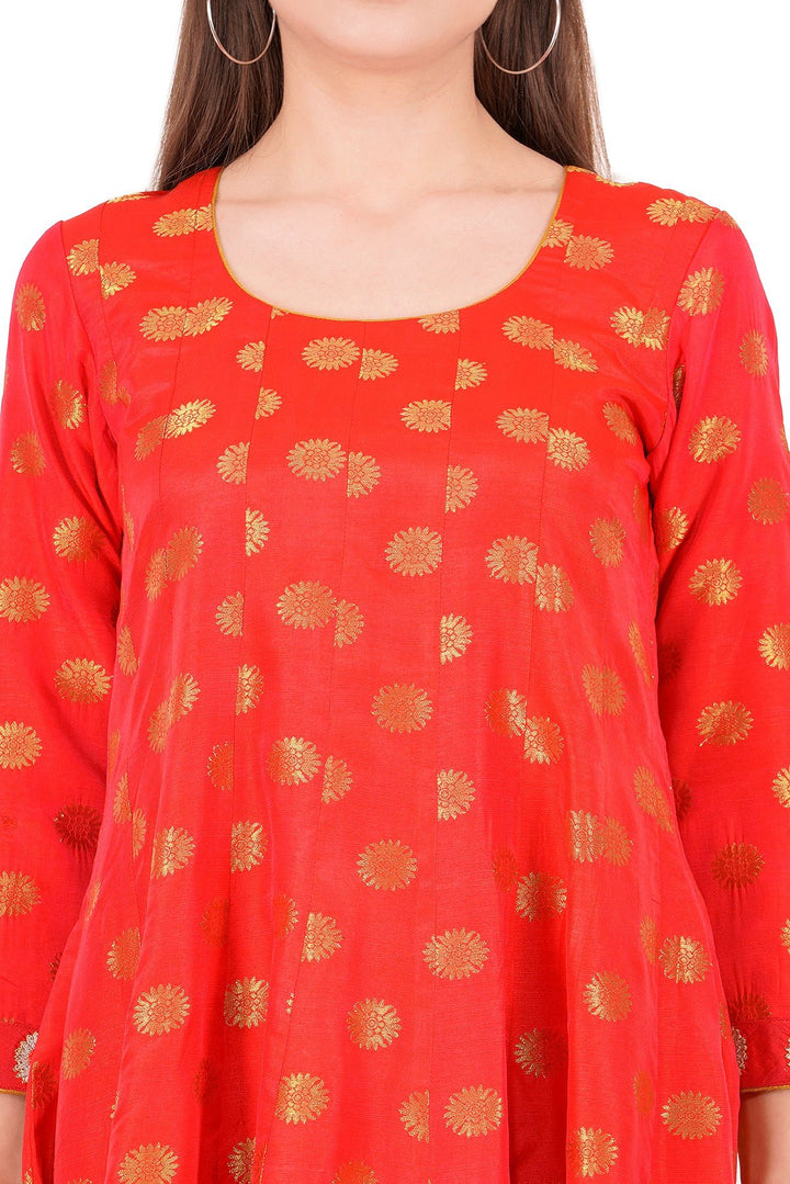 Kashmiri Embroidered Kurta - Ksona | Elegant Hand - Embroidered Cotton Kurta Set with Plazo and Dupatta, Perfect for Festive Occasions | Customized Kashmiri Embroidered Kurta Set