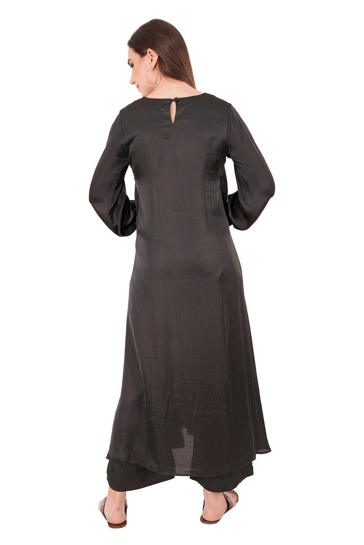 Kashmiri Embroidered Kurta - Ksona | Elegant Hand - Embroidered Cotton Kurta Set with Plazo and Dupatta, Perfect for Festive Occasions | Customized Kashmiri Embroidered Kurta Set