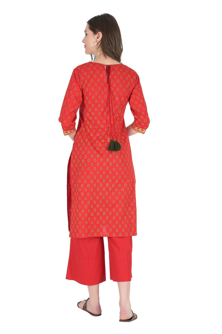 Kashmiri Embroidered Kurta - Ksona | Elegant Hand - Embroidered Cotton Kurta Set with Plazo and Dupatta, Perfect for Festive Occasions | Customized Kashmiri Embroidered Kurta Set