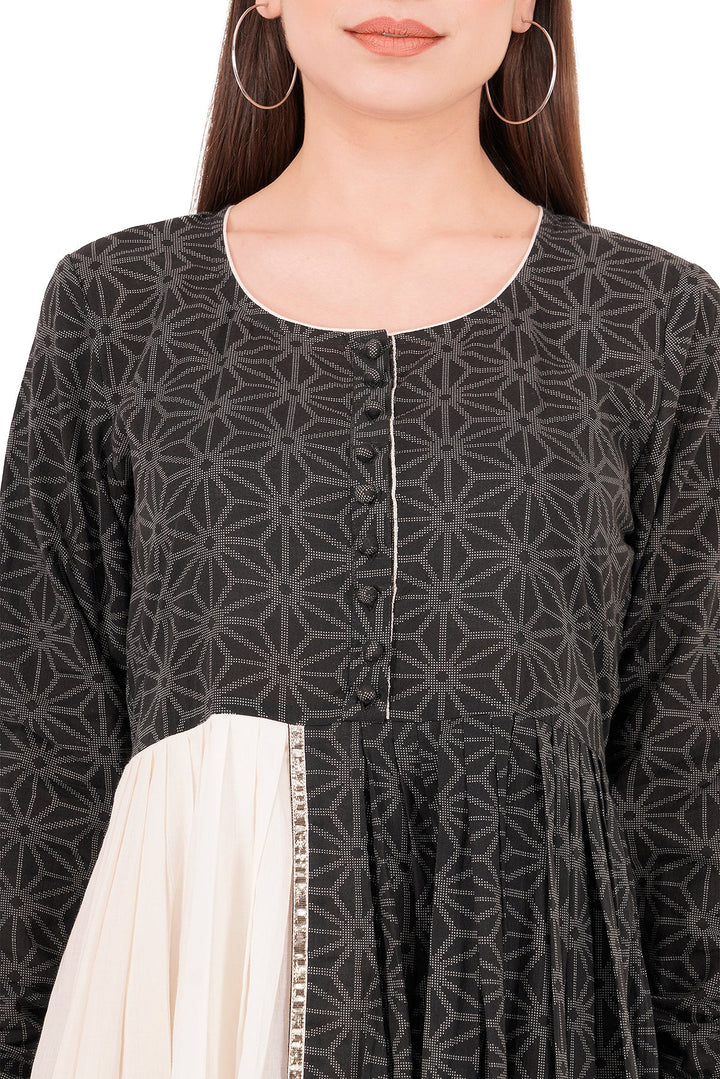 Kashmiri Embroidered Kurta - Ksona | Elegant Hand - Embroidered Cotton Kurta Set with Plazo and Dupatta, Perfect for Festive Occasions | Customized Kashmiri Embroidered Kurta Set