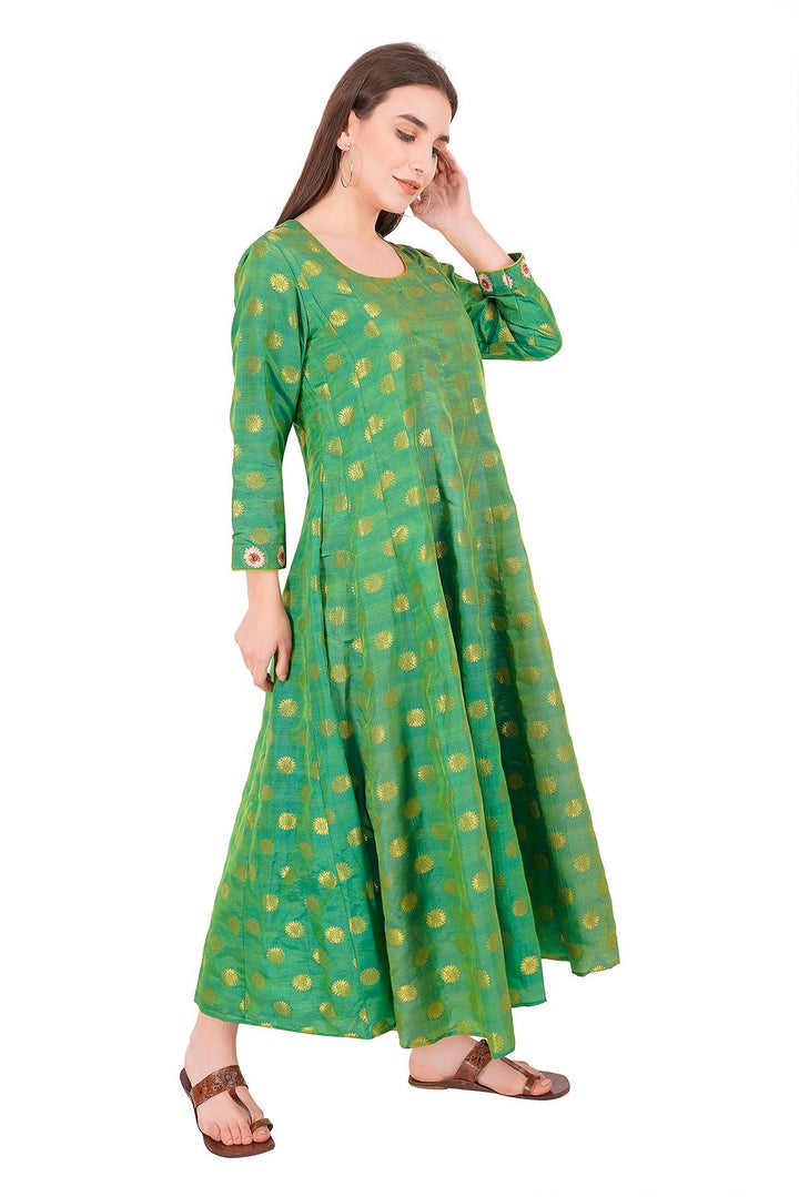 Kashmiri Embroidered Kurta - Ksona | Elegant Hand - Embroidered Cotton Kurta Set with Plazo and Dupatta, Perfect for Festive Occasions | Customized Kashmiri Embroidered Kurta Set