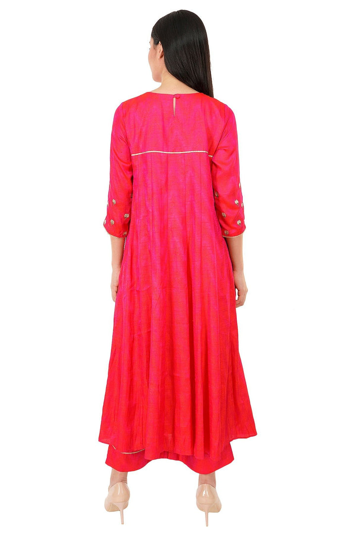Kashmiri Embroidered Kurta - Ksona | Elegant Hand - Embroidered Cotton Kurta Set with Plazo and Dupatta, Perfect for Festive Occasions | Customized Kashmiri Embroidered Kurta Set