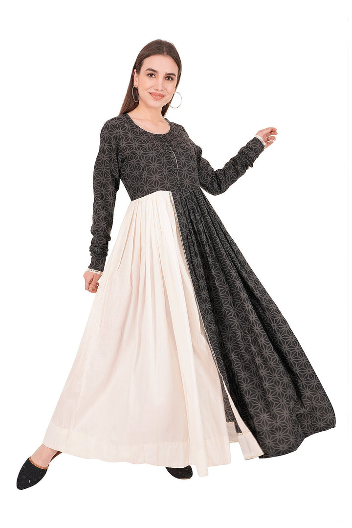 Kashmiri Embroidered Kurta - Ksona | Elegant Hand - Embroidered Cotton Kurta Set with Plazo and Dupatta, Perfect for Festive Occasions | Customized Kashmiri Embroidered Kurta Set