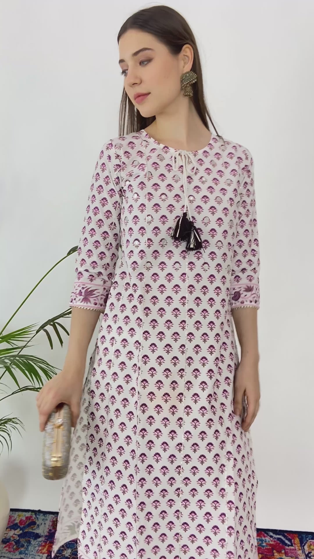 Aniya Hand Block Print Straight Kurta